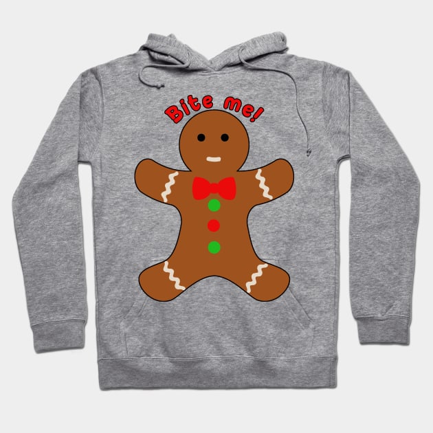 Bite Me Gingerbread Man Hoodie by TLSDesigns